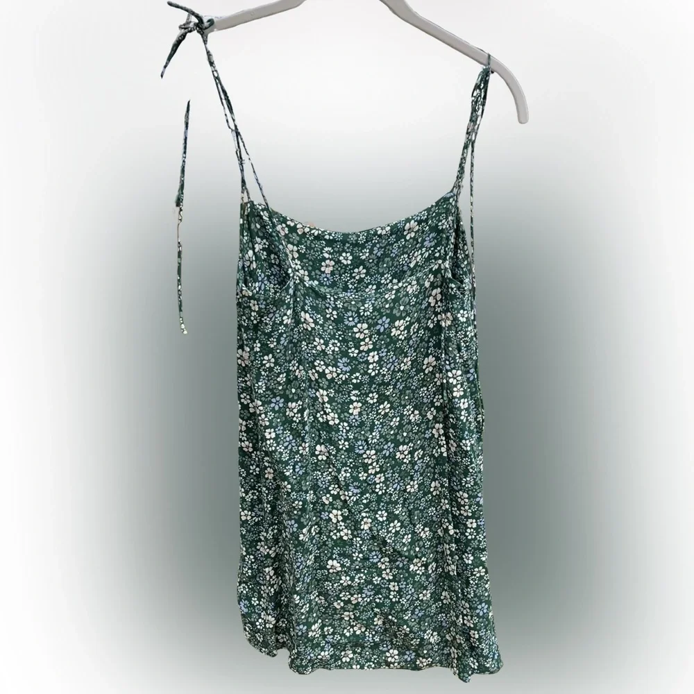 Reformation Agean Mini Dress, Saskia Green Floral Mini, XS 0 - Picture 4 of 4